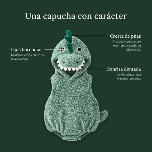Disfraz de dinosaurio de peluche para bebé