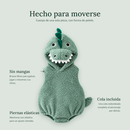 Disfraz de dinosaurio de peluche para bebé